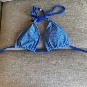 GAP Blue Wave Pattern Bikini Top
